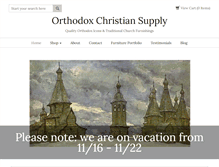 Tablet Screenshot of orthodoxchristiansupply.com